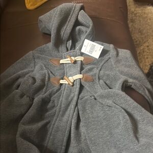 Old Navy Gray Zip-Up Jacket with Hood